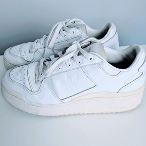 Adidas Forum Bold Triple White Leather Sneakers – Women’s Size 8